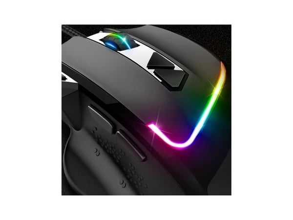 Spirit of Gamer PRO-M3 RGB, Oikeakätinen, Optinen, USB A-tyyppi, 7200 DPI, musta