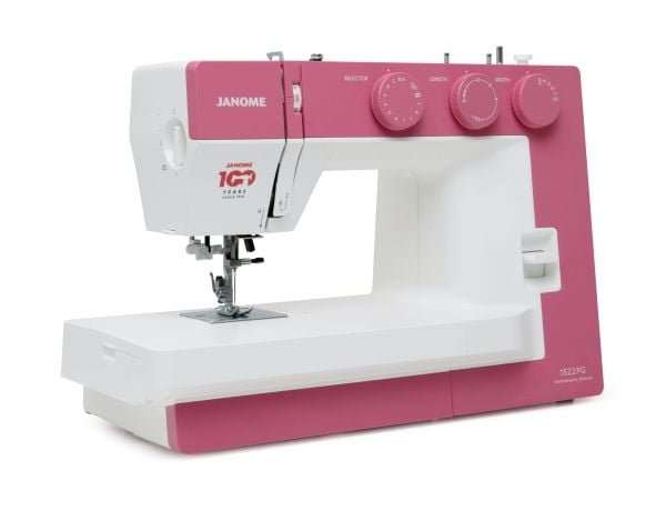 Janome 1522PG, Rosa, Vit, Manuell symaskin, Sy, 1 steg, Handtag, Rotations-, 5 mm