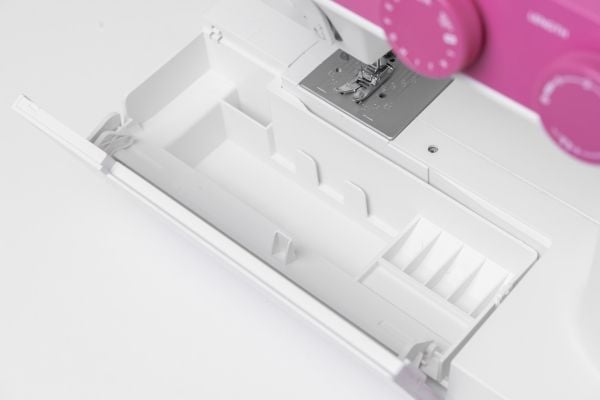 Janome 1522PG, Rosa, Vit, Manuell symaskin, Sy, 1 steg, Handtag, Rotations-, 5 mm