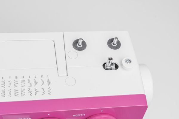 Janome 1522PG, Rosa, Vit, Manuell symaskin, Sy, 1 steg, Handtag, Rotations-, 5 mm