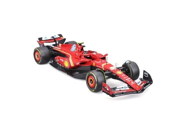 BBURAGO Ferrari SF-24 #55 (Sainz), Sportsbil, Montert på forhånd, 1:18, Ferrari F1 SF-24, Alle kjønn, Metall, Plast