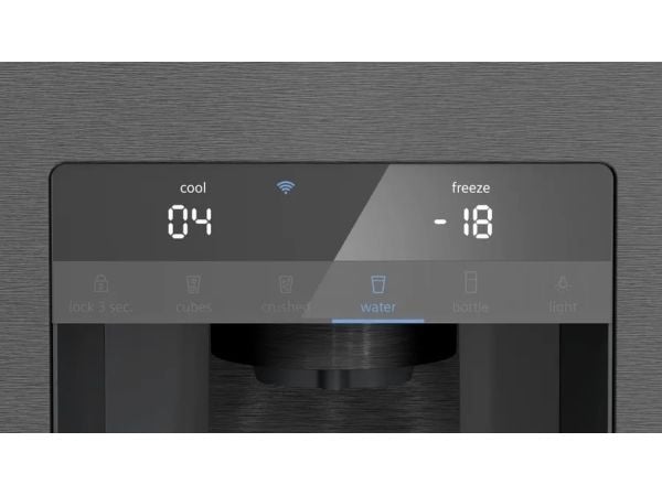 Siemens iQ700 KF96DPXEA - Kjøleskap/fryser - fransk dør underfryser med vannautomat, isdispenser - Wi-Fi - bredde: 90.5 cm - dybde: 73.1 cm - høyde...