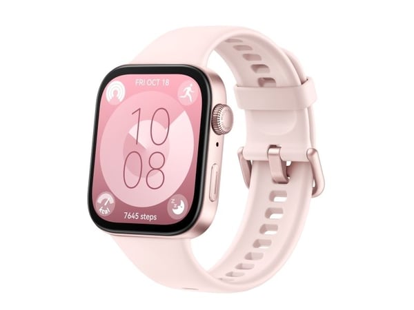 Huawei Watch Fit 3 - Aluminiumslegering - smart ur med rem - fluoroelastomer - pink - håndledsstørrelse: 120-190 mm - display 1.82" - Bluetooth, Wi...