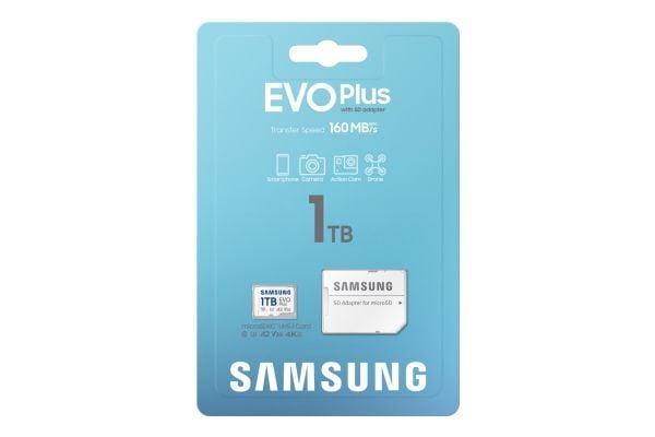 Samsung EVO Plus MB-MC1T0SA - Flashminnekort (microSDXC til SD-adapter inkludert) - 1 TB - A2 / Video Class V30 / UHS-I U3 / Class10 - microSDXC UHS-I