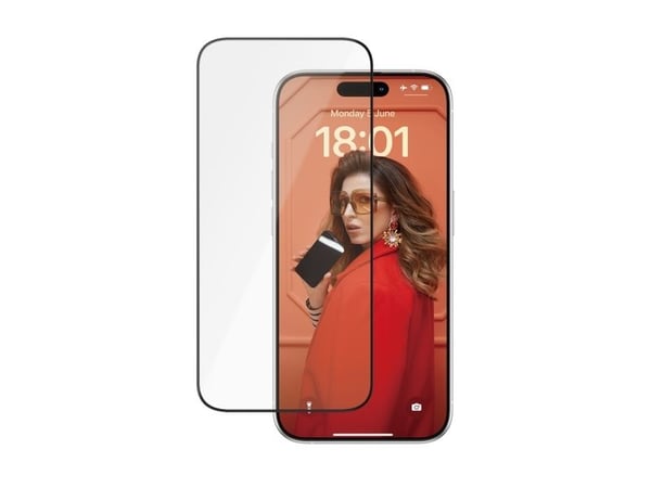 PanzerGlass Ceramic Protection - Skjermbeskyttelse for mobiltelefon - ultravid passform m. EasyAligner - glass - rammefarge svart - for Apple iPhon...
