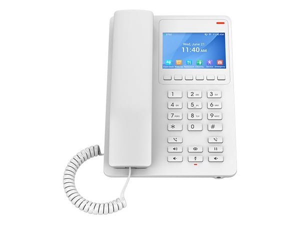 Grandstream GHP Series GHP630W - VoIP-telefon - IEEE 802.11a/b/g/n/ac/ax (Wi-Fi) - 3-veis samtalefunksjon - SIP - 2 linjer - hvit