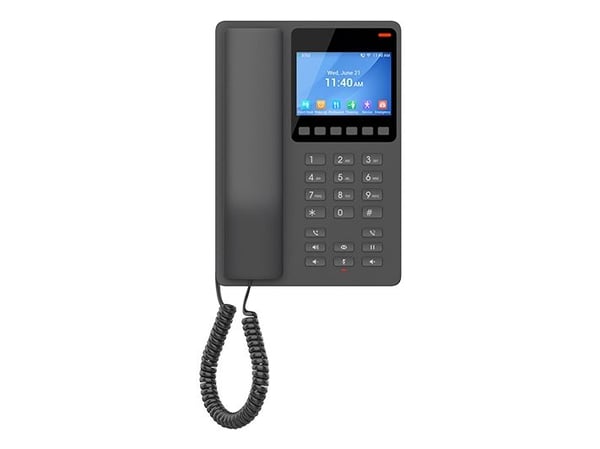 Grandstream GHP Series GHP631W - VoIP-telefon - IEEE 802.11a/b/g/n/ac/ax (Wi-Fi) - 3-riktad samtalsförmåg - SIP - 2 linjer - svart