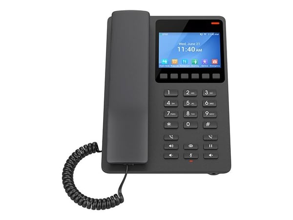Grandstream GHP Series GHP631W - VoIP-telefon - IEEE 802.11a/b/g/n/ac/ax (Wi-Fi) - 3-riktad samtalsförmåg - SIP - 2 linjer - svart