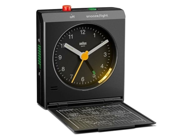 Braun BC05B, Taulukko, Analoginen kello, Suorakulmio, musta, Classic, Akku