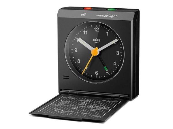 Braun BC05B, Taulukko, Analoginen kello, Suorakulmio, musta, Classic, Akku