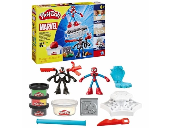 Play-Doh Spiderman Launch & Slice Battle