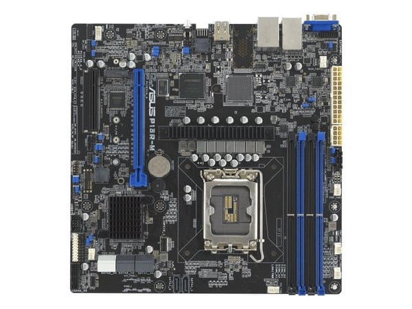 ASUS P13R-M - Hovedkort - micro ATX - LGA1700-sokkel - C262 Chipset - USB 3.2 Gen 1, USB 3.2 Gen 2 - Gigabit LAN - innbygd grafikk (CPU kreves)