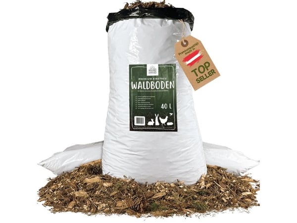 Heuland Skovbund Strøelse - 100% naturlig bundstrøelse 10 kg/40 liter
