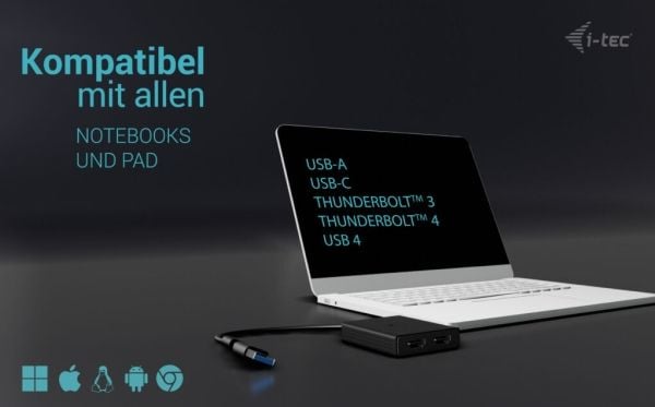 i-Tec - Video adapter - USB-C hann til HDMI hunn - 27 cm - 4K 60Hz støtte