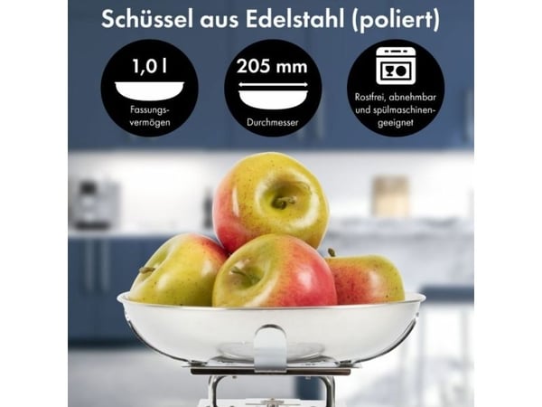 Profi Cook PC-KW 1247 Keittiövaaka mittausastialla Punnitusalue (max.)=5 kg ruostumatonta terästä (501247)