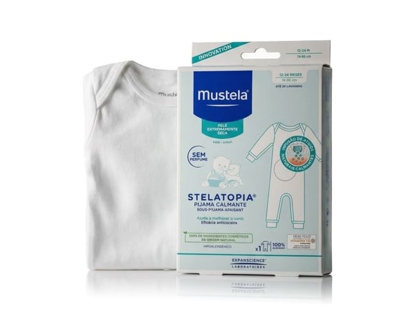 Mustela Bébé Stelatopia pysjamas med hudbeskyttelse (atopisk hud) 6-12 mnd / 67-74 cm