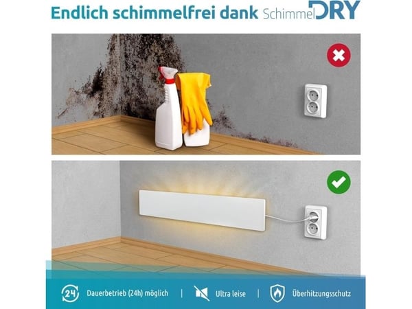 Schimmel-DRY EGS-WHI-M1 - Elektrisk formfjerner - veggmontert - hvit