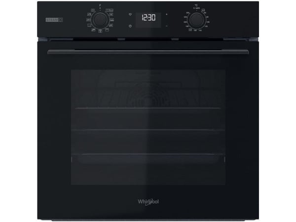 Whirlpool OMSK58CU1B, Medium, Elektrisk ovn, 71 l, 71 l, Vifteassistert, Katalytisk