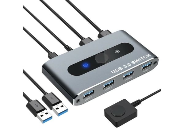 Techly IUSB-SW3024, 5 Gbit/s, Silver, Gjuten aluminium, 102 mm, 53 mm, 18 mm