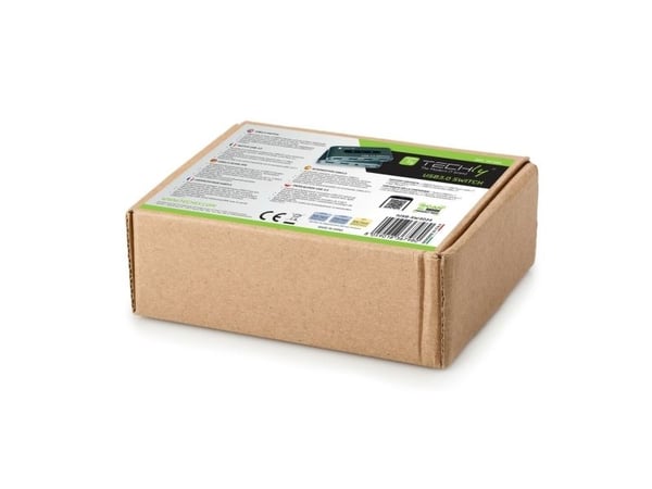 Techly IUSB-SW3024, 5 Gbit/s, Sølv, Aluminium, 102 mm, 53 mm, 18 mm