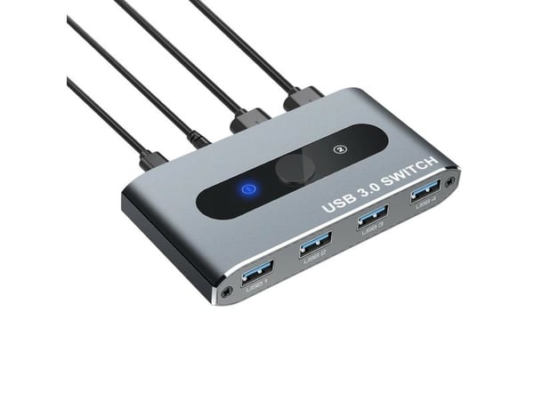 Techly IUSB-SW3024, 5 Gbit/s, Sølv, Aluminium, 102 mm, 53 mm, 18 mm