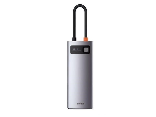 Baseus-sovitin 5in1 USB-C-keskitin 3x USB 3.0 + HDMI + USB-C-PD