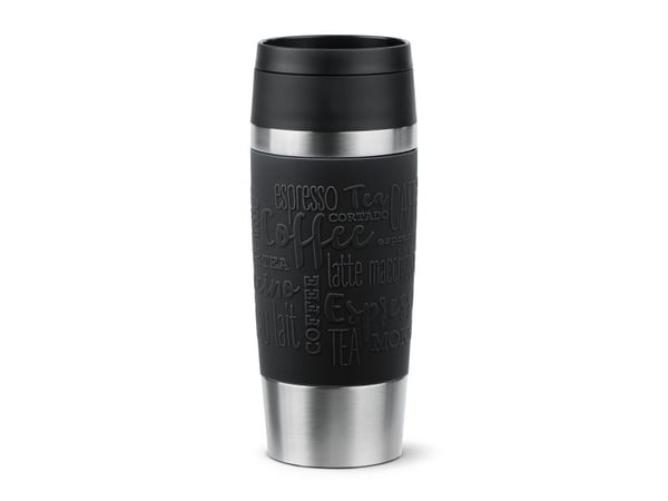 EMSA Travel Mug Classic N2020200, Svart, Rustfritt stål, Silikon, Rustfritt stål, Polypropylen (PP), 4 t, 8 t