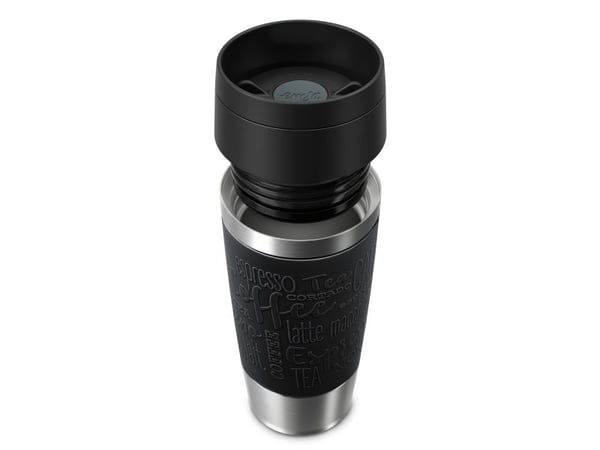 EMSA Travel Mug Classic N2020200, Svart, Rustfritt stål, Silikon, Rustfritt stål, Polypropylen (PP), 4 t, 8 t