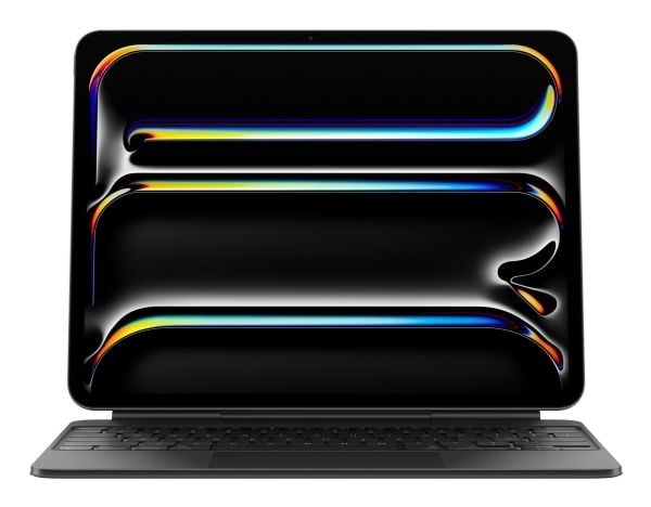 Apple Magic Keyboard - Tastatur og folioveske - med styrepute - bakbelysning - Apple Smart connector - QWERTY - USA - svart