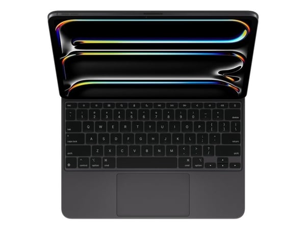 Apple Magic Keyboard - Tastatur og folioveske - med styrepute - bakbelysning - Apple Smart connector - QWERTY - USA - svart