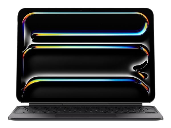 Apple Magic Keyboard - Tastatur og folioveske - med styrepute - bakbelysning - Apple Smart connector - QWERTY - USA - svart