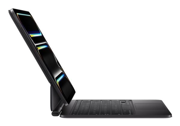 Apple Magic Keyboard - Tastatur og folioveske - med styrepute - bakbelysning - Apple Smart connector - QWERTY - USA - svart