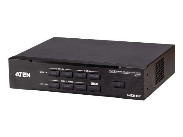 ATEN UC3310-AT-G, Sort, USB 3.2 Gen 1 (3.1 Gen 1), Metall, Taiwan, 720p, 1080p, 2160p, 48 kHz