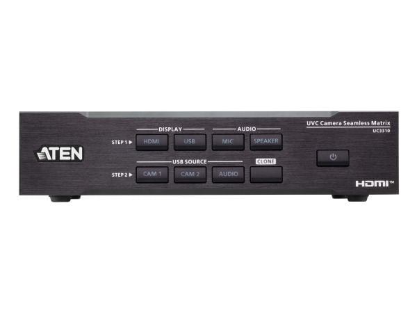 ATEN UC3310-AT-G, Sort, USB 3.2 Gen 1 (3.1 Gen 1), Metall, Taiwan, 720p, 1080p, 2160p, 48 kHz