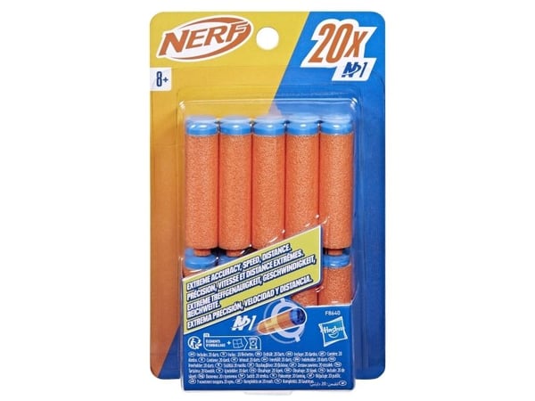Nerf F8640EU4, Täyttöpakkaus, 8 vuosi/vuosia, 20 kpl, Sininen, Oranssi
