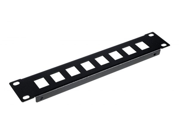Equip EZKP-10-B, Keystone-panel, Sort, Metall, 1U, 25,4 cm (10"), 254 mm