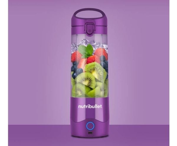 NutriBullet Portable, Bærbar blender, 0,475 l, Pulsfunksjon, Isknusing, 0,5 m, Lilla