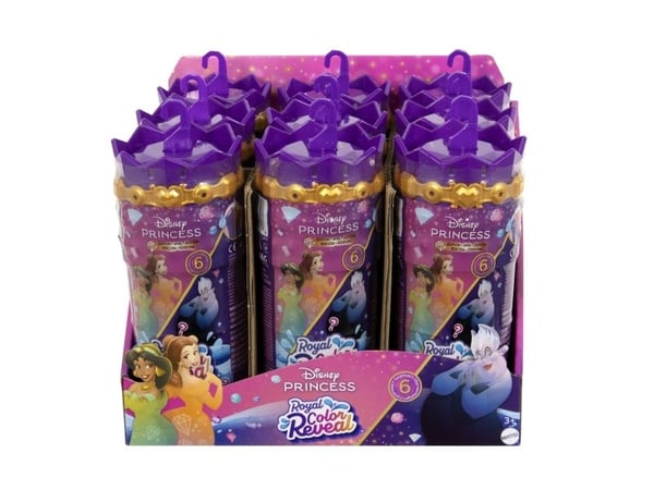 Disney Princess pikku ROYAL COLOR REVEAL nukke CDU, Mininukke, Naispistoke, 3 vuotta, Tyttö, 88.9 mm, Eri värejä