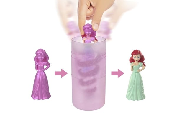 Disney Princess pikku ROYAL COLOR REVEAL nukke CDU, Mininukke, Naispistoke, 3 vuotta, Tyttö, 88.9 mm, Eri värejä
