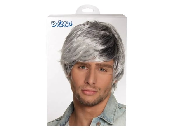 Boland 86389, Parykk til kostyme, Voksen, Hankjønn, Polyester, Sort, Hvit, 125 g