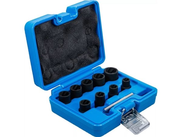 BGS technic Twist Socket Set (Spiral Profile) / Screw Extractor, 762 mm, 762 g