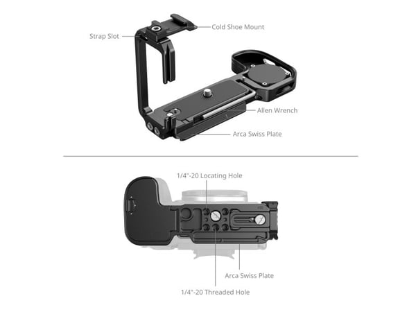 SmallRig 5962, Canon, EOS R6 Mark III / R6 Mark II / R5 Mark II, Sort, Aluminium, 135 g, 149,2 mm