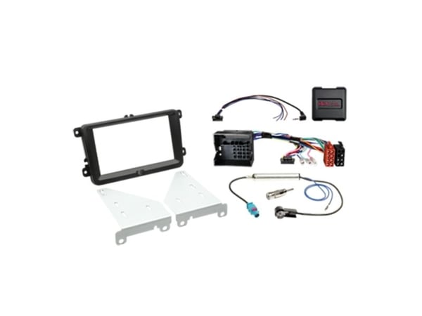 2-DIN kit Seat/Skoda/VW ratbetj./antenne sort