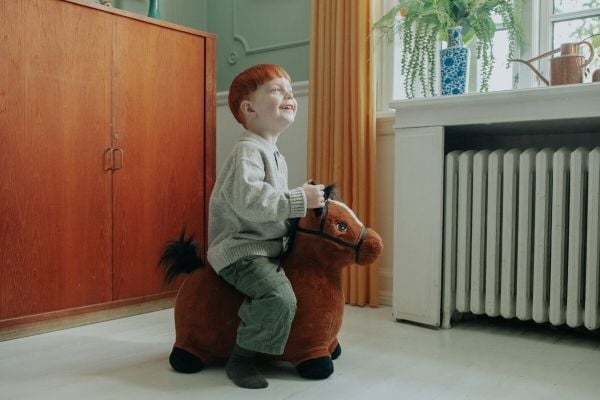 KREA Hop And Bounce Plush Horse, Brown