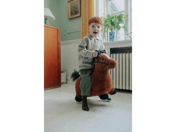 KREA Hop And Bounce Plush Horse, Brown