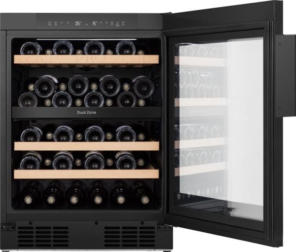 Hisense RW3N122GSLF, Vin kjøleskap, Frittstående, 46 flasker, 60 W, Svart, Svart