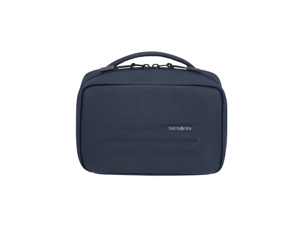 Samsonite Stackd Toilet Kit, Toalettilaukku, Sininen, Polyuretaani (PU), Kierrätetty polyeteenitereftalaatti (rPET), Yksivärinen, Vetoketju, 220 mm