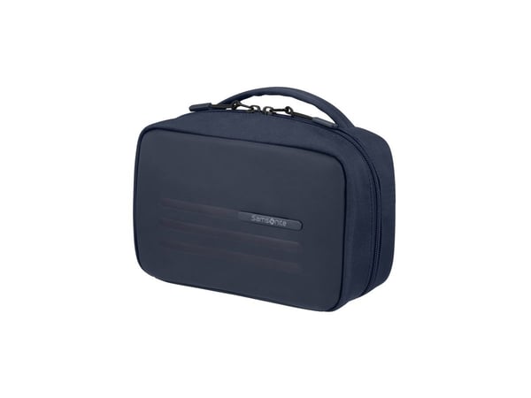 Samsonite Stackd Toilet Kit, Toalettilaukku, Sininen, Polyuretaani (PU), Kierrätetty polyeteenitereftalaatti (rPET), Yksivärinen, Vetoketju, 220 mm