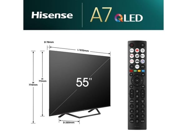TV Hisense Hisense 55A7NQ 55'' QLED 4K Smart TV schwarz