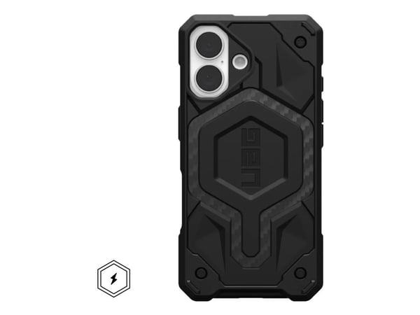 Urban Armor Gear Monarch, Etui, Apple, iPhone 16, 15,5 cm (6.1"), Svart